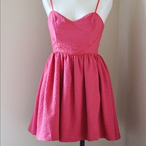 Pink heart skater dress